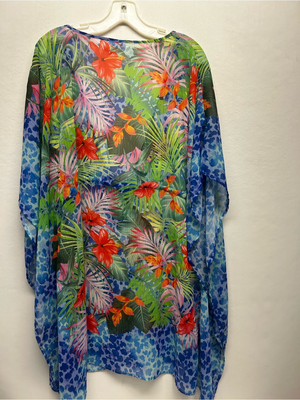 Bleu Rod Beattie Blue Tropical Floral Swim Cover-Up - Picture 8 of 12